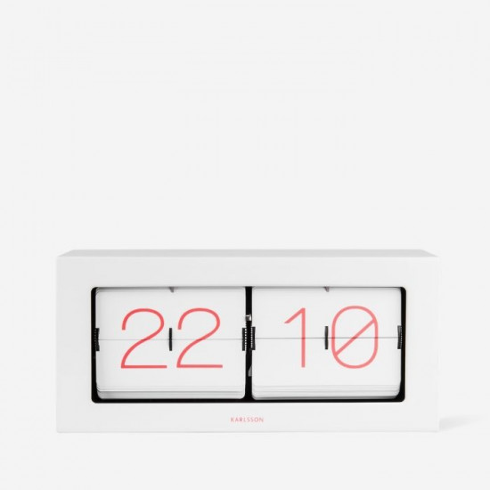 Boxed Flip Clock XL - White