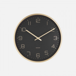 Wall Clock Gold Elegance - Black