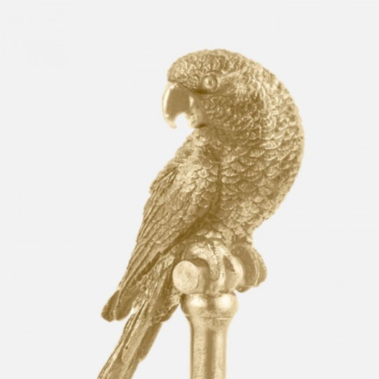 Statue Parrot Polyresin Gold
