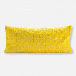 Geo origami pillow-S Yellow [DISPLAY Left]