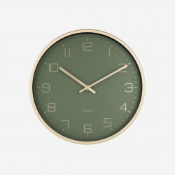 Wall Clock Gold Elegance - Green