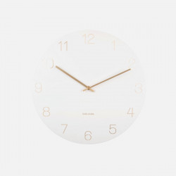 Wall clock Charm engraved numbers - White