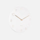 Wall clock Charm engraved numbers - White