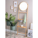 Wall Rack Bamboo with Round Mirror