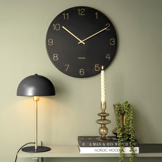 Wall clock Charm engraved numbers - Green