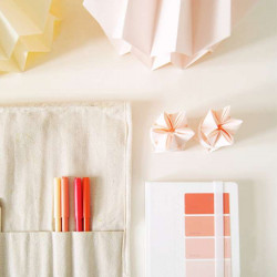 Origami Paper Lamp - Plain Pale Pink