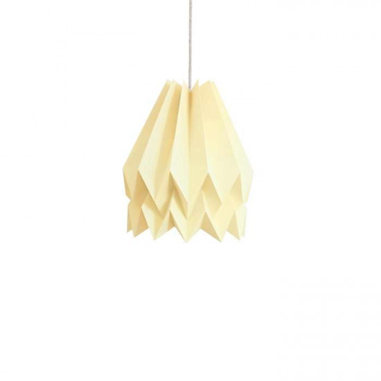 Origami Paper Lamp - Plain Pale Yellow