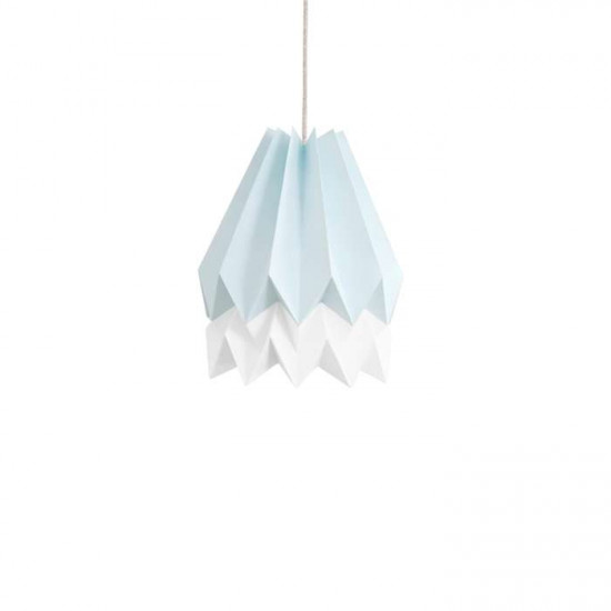 Origami Paper Lamp - Blue with White Stripe