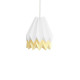 Origami Paper Lamp - White with Yellow Stripe